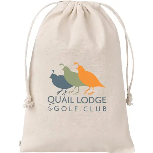 Okiyo Chikara Maxi Cotton Drawstring Pouch Branded
